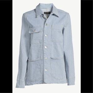 Free Assembly Women's Barn Jacket- Railroad Stripe - Size M